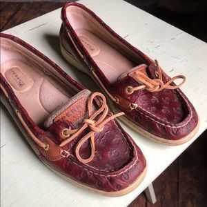 Cherry Red Sperry Boatshoes
